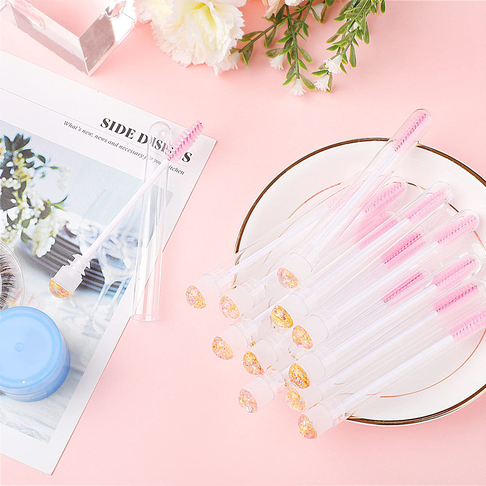 Brosse cils Dming couleur doré, ensemble élégant et rangement pratique.