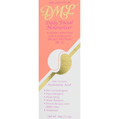 Hydratant visage DML SPF25 avec flacon pratique, hydratation durable pour le quotidien