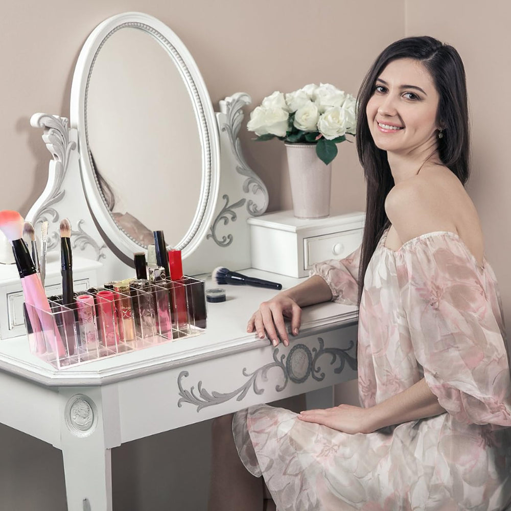 Dmopipp Ensemble beauté sur la coiffeuse, rangement élégant.