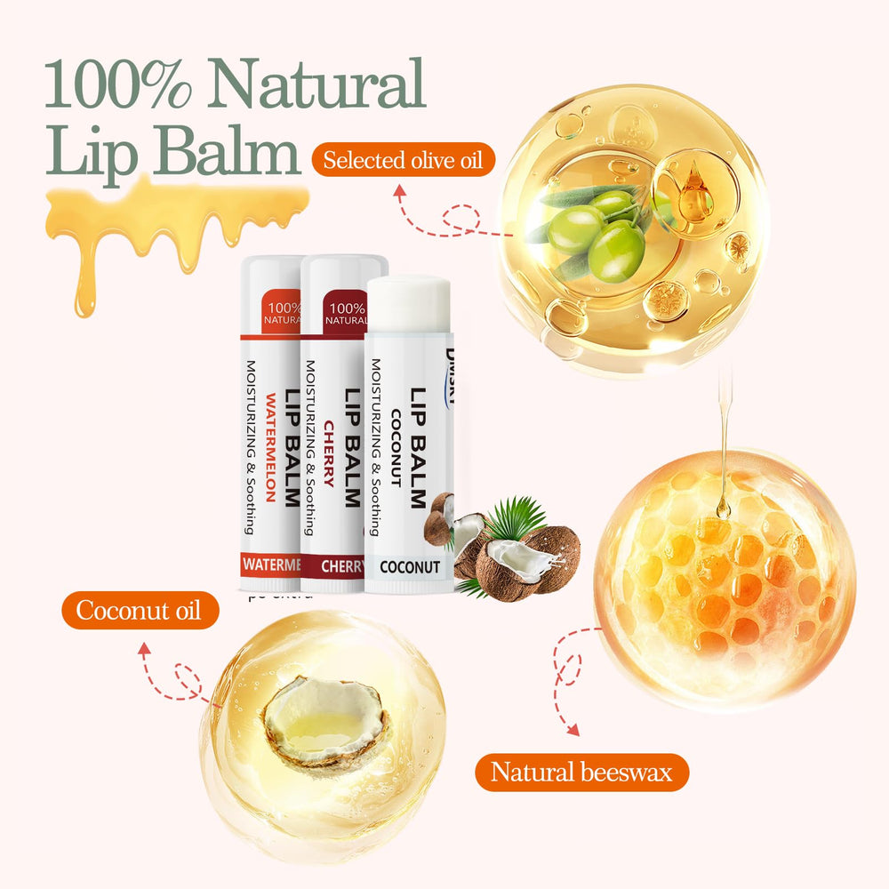 Dmsky baume-levres pack-fruits saveur rose, arôme délicat et soin hydratant.