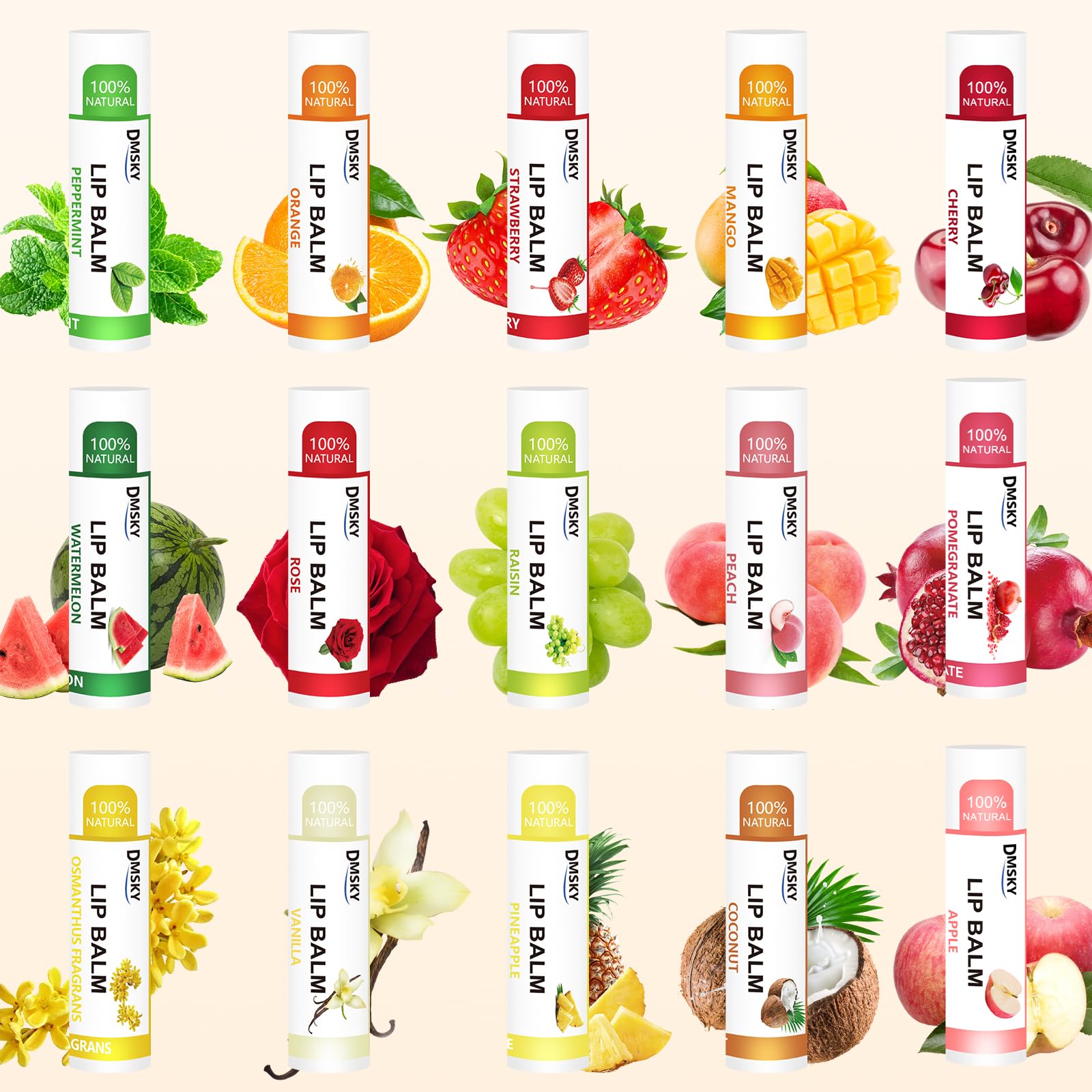Dmsky Baume à lèvres saveur pastèque pour le confort quotidien