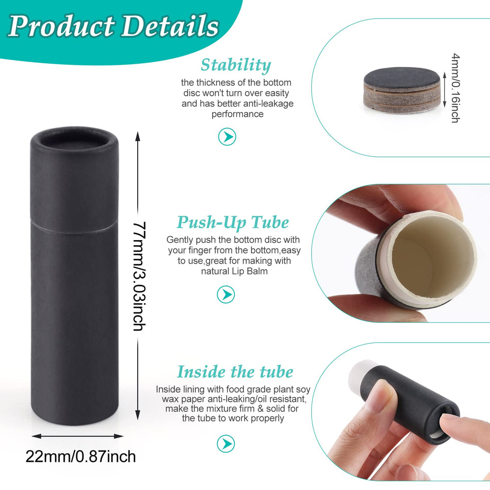 DMuuuDM tubes baume-à-levres poussoir, mécanisme fluide pour remplir et prélever facilement.