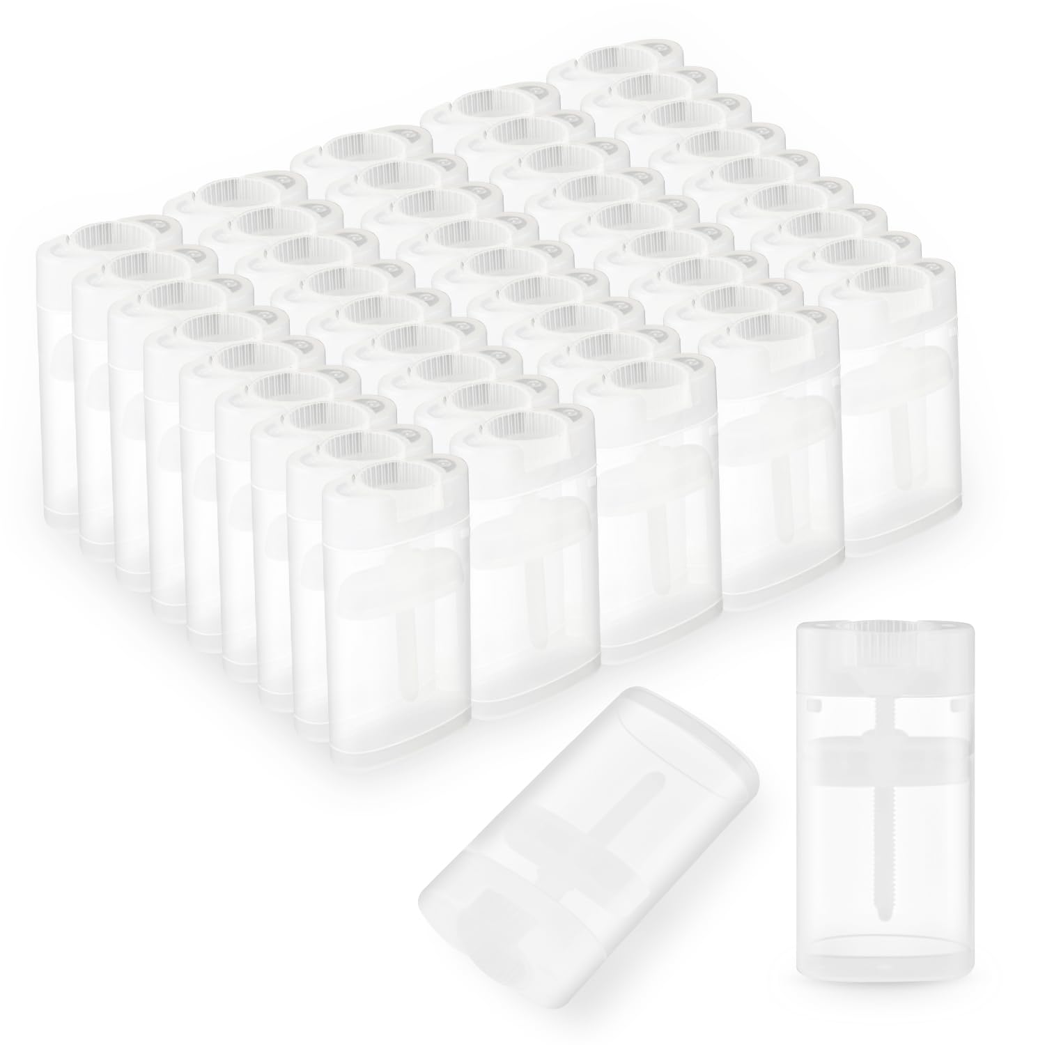 Contenant déodorant transparent DMuuuDM, forme ovale twist-up, idéal pour le voyage sans fuite.
