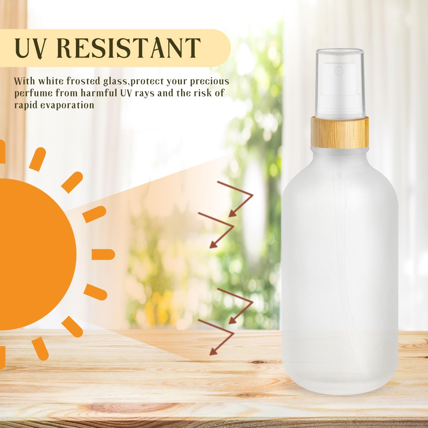DMuuuDM vaporisateur en verre 120 ml avec pompe fine pour huiles essentielles.