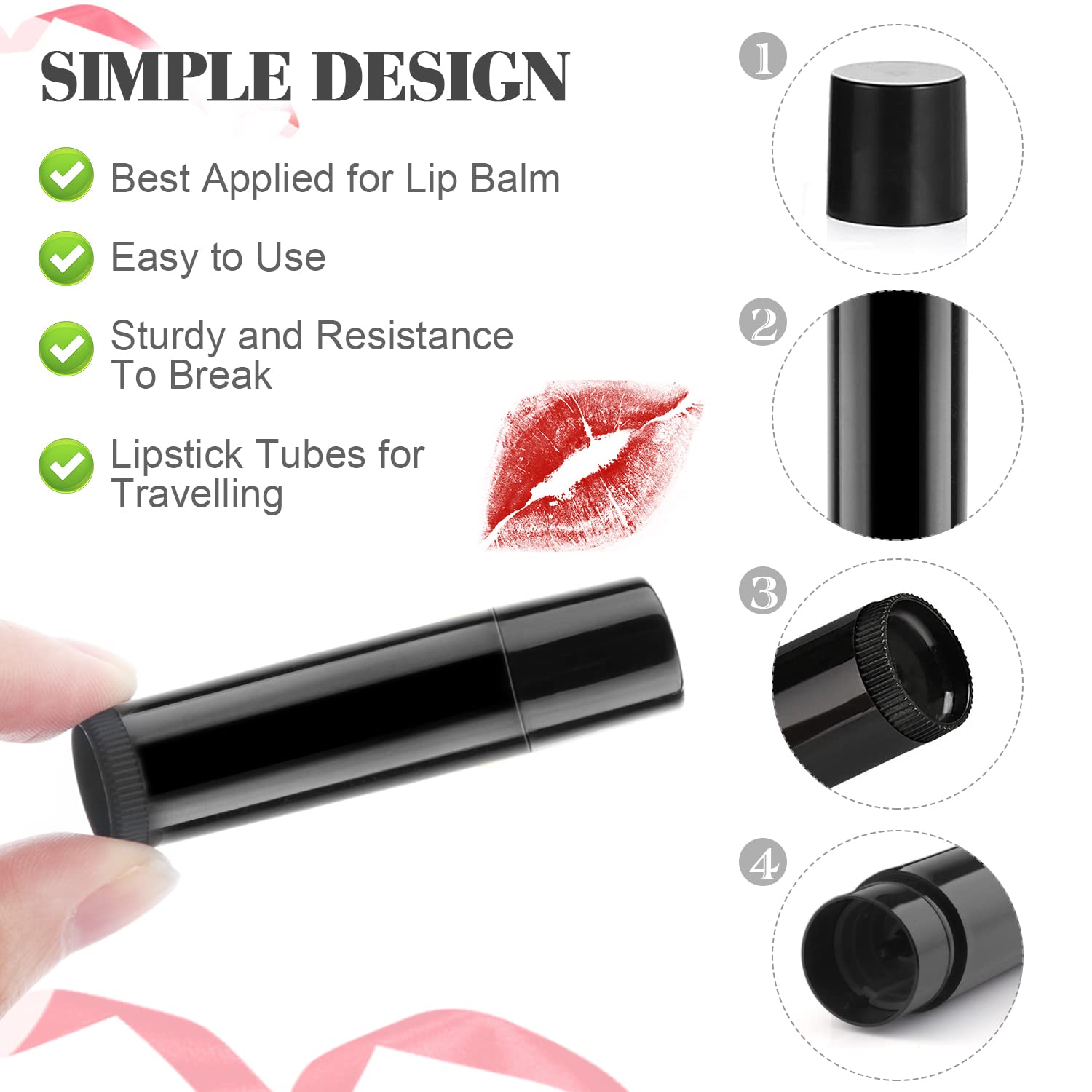 DMuuuDM tube lipbalm noir avec roue tournante facilitant le remplissage.