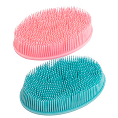 Brosse silicone DNC double-face pour corps et visage, exfolie et stimule la circulation.