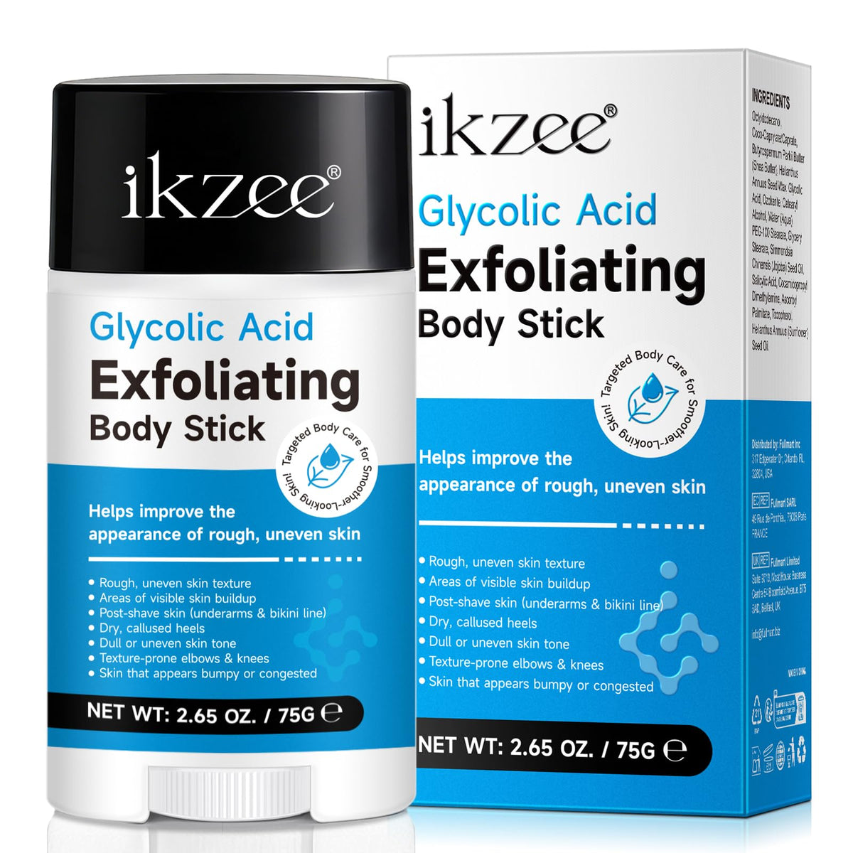 DNQYWODQ bâton exfoliant corps 7% glycolique — peau plus lisse et uniforme