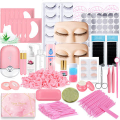 DNSGOOR kit professionnel cils visage mannequin silicone, formation pratique.