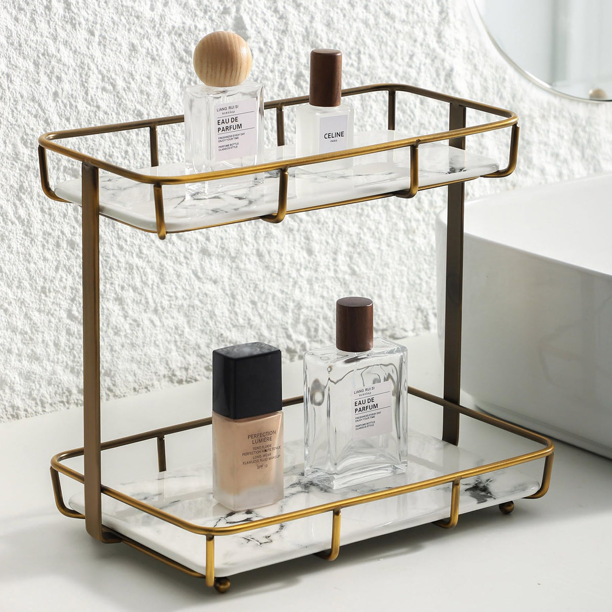 Dobbyby organisateur comptoir, rangement pratique pour cosmétiques et parfums.