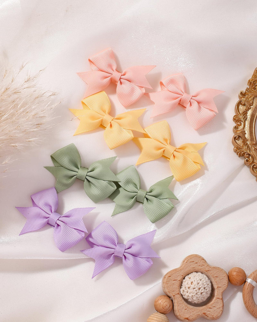 Doboi barrette bébé 2 pouces blanc, tenue douce et look frais.