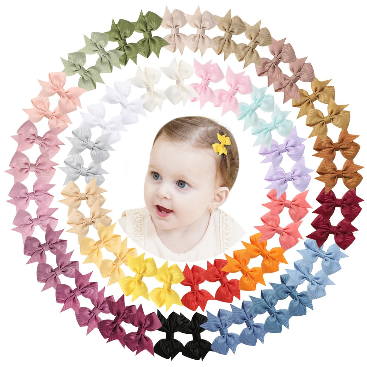 Doboi barrette cheveux bébé 2 pouces rouge, maintien sûr et confort.