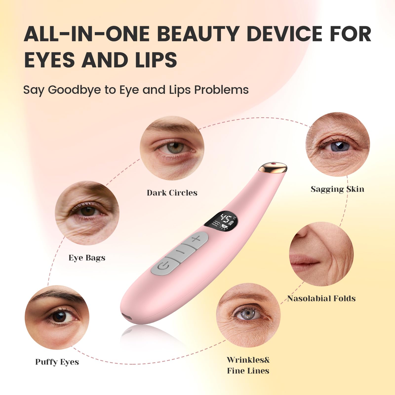 DOCOCO Eye Lift Wand mode 1: soulage les tensions autour des yeux.
