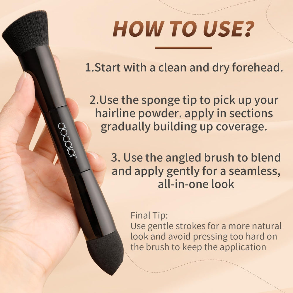 Docolor brosse poudre poils synthétiques doux, matériau hypoallergénique.