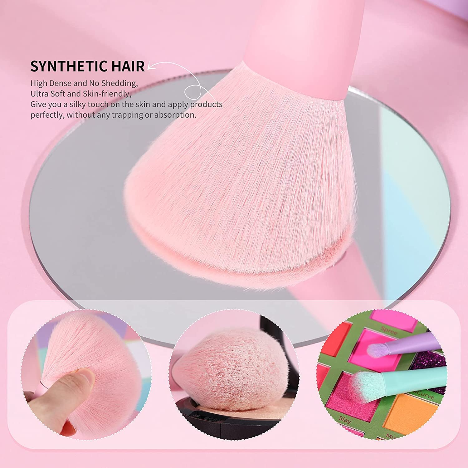 Coffret pinceaux maquillage transportable Docolor, cadeau élégant.