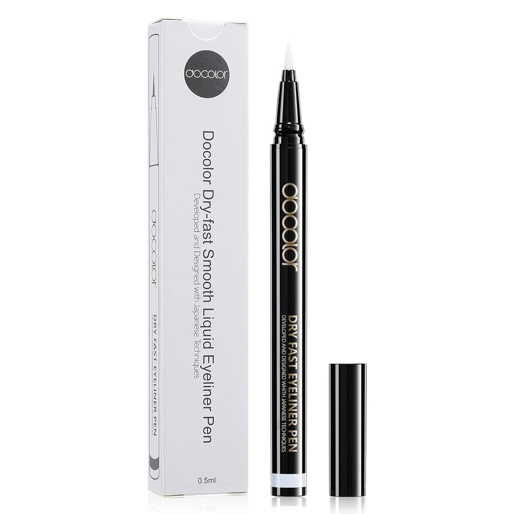 Docolor liner imperme9able blanc, pointe ultra-fin pour trace9 pre9cis et durable.