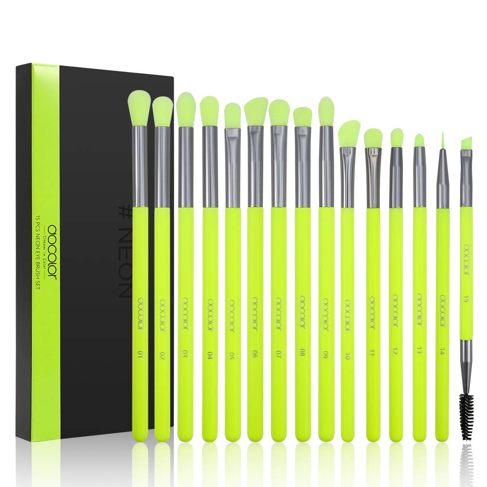 Ensemble Docolor 15 pinceaux yeux – ensemble professionnel pour rendu précis des ombres.