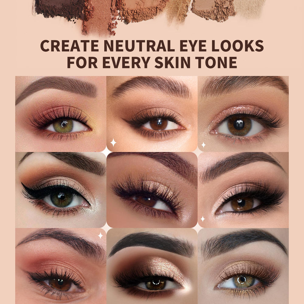 Palette docolor aux tons chauds pour maquillage taupe et caramel.