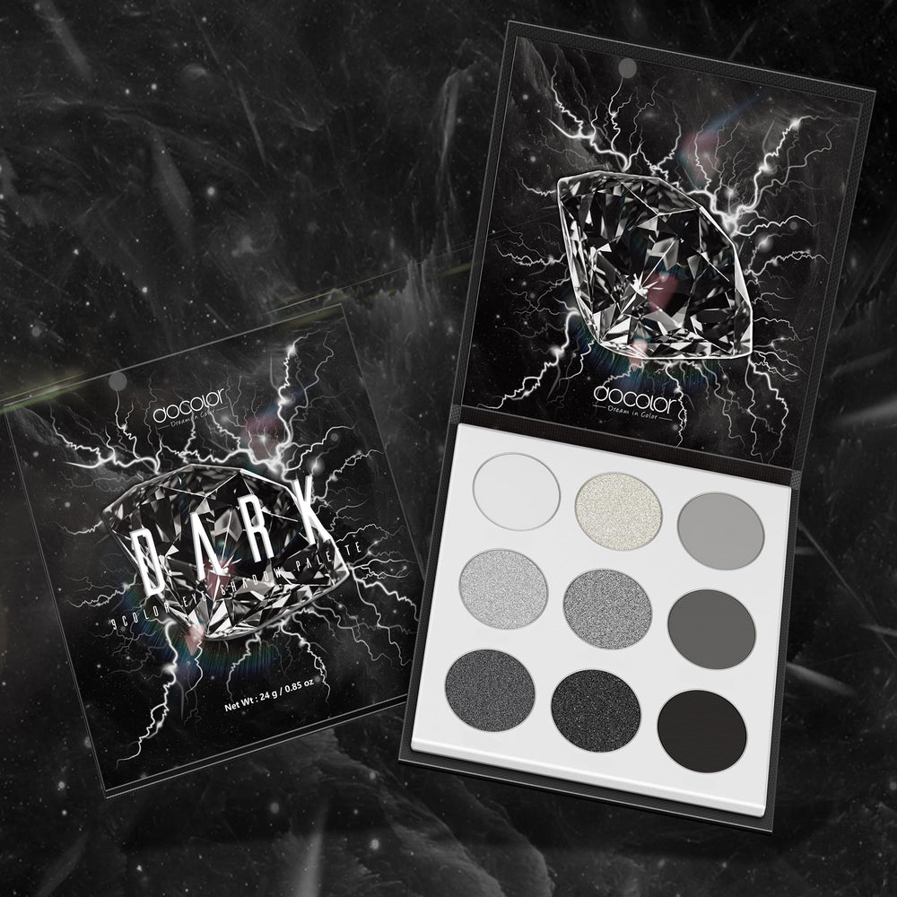 Docolor propose des pigments intenses gris et noir pour des maquages polyvalents et profonds.