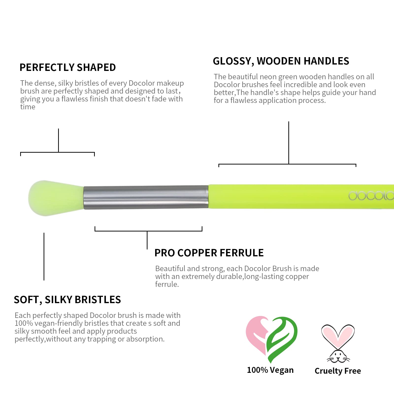 Pinceau sourcils duo-end Docolor – précision et définition.