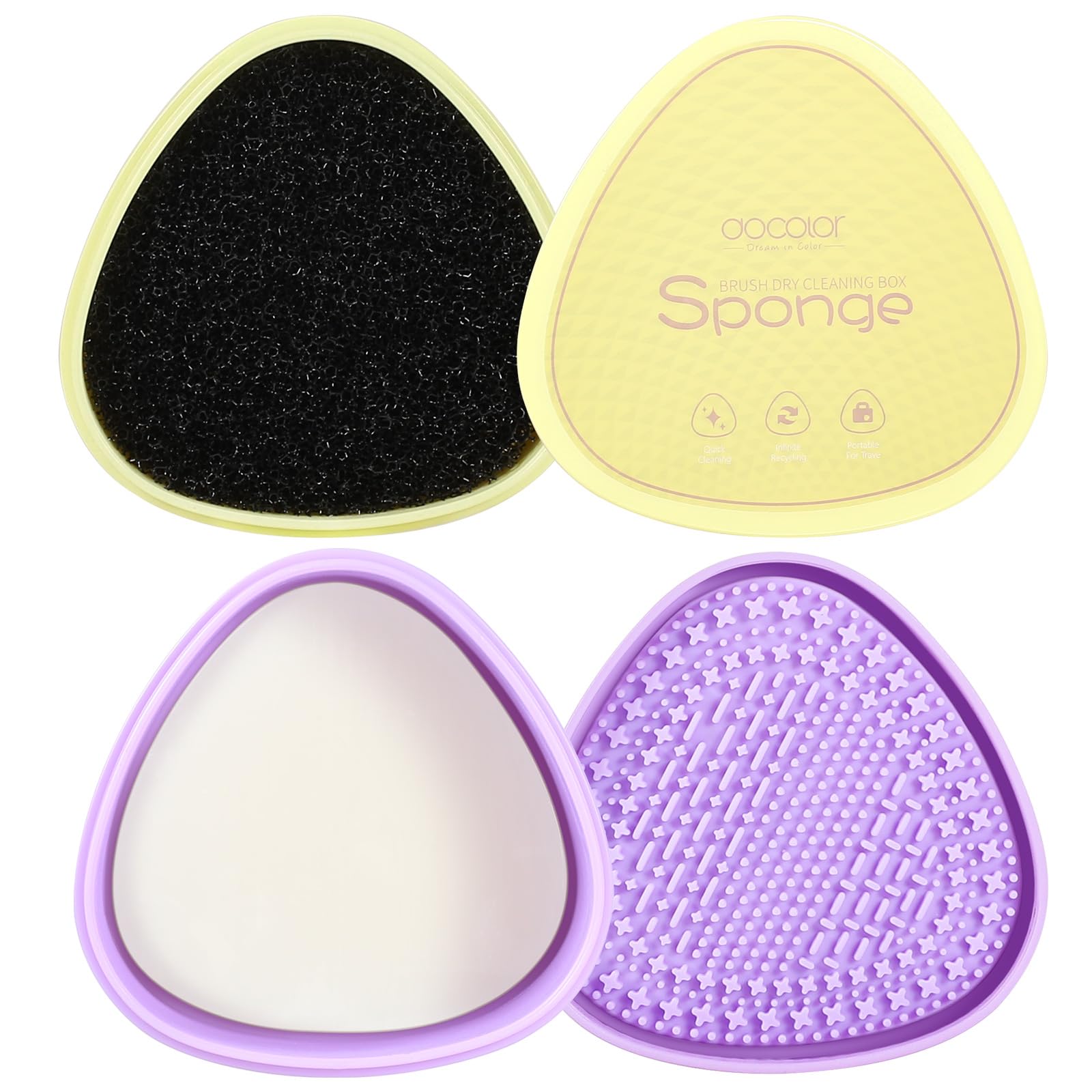 Pinceaux nettoyés grâce au savon solide Docolor pour plus de douceur
