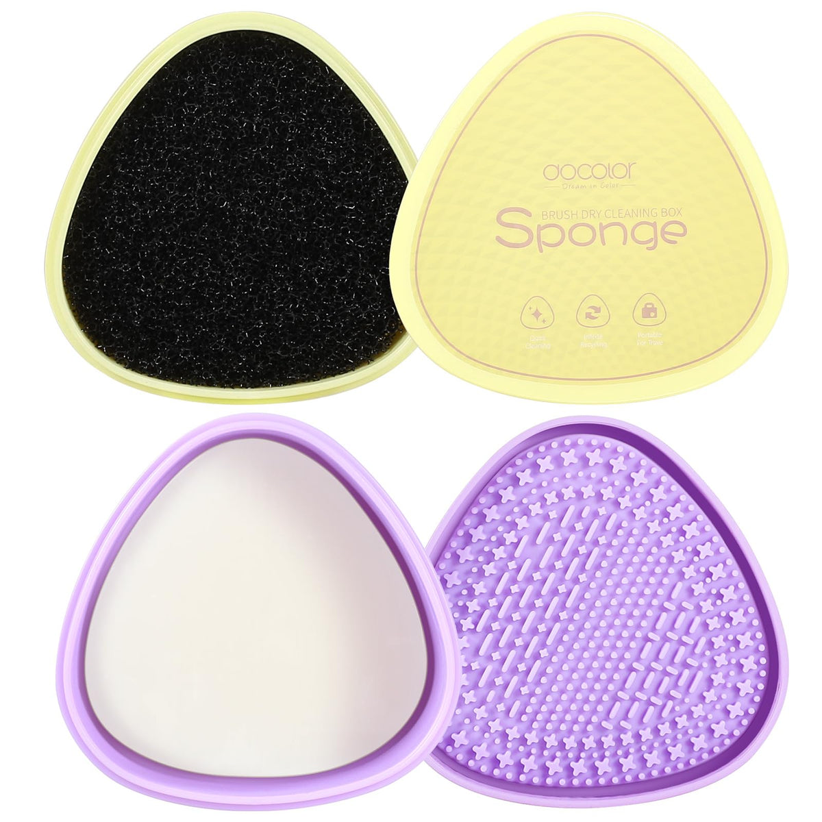 Pinceaux nettoyés grâce au savon solide Docolor pour plus de douceur