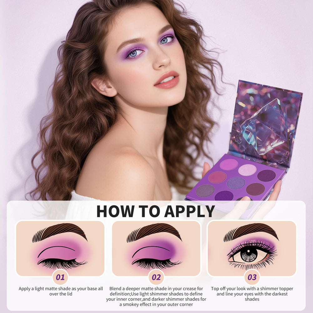 docolor yeux violet prune fusion matte et shimmer polyvalente