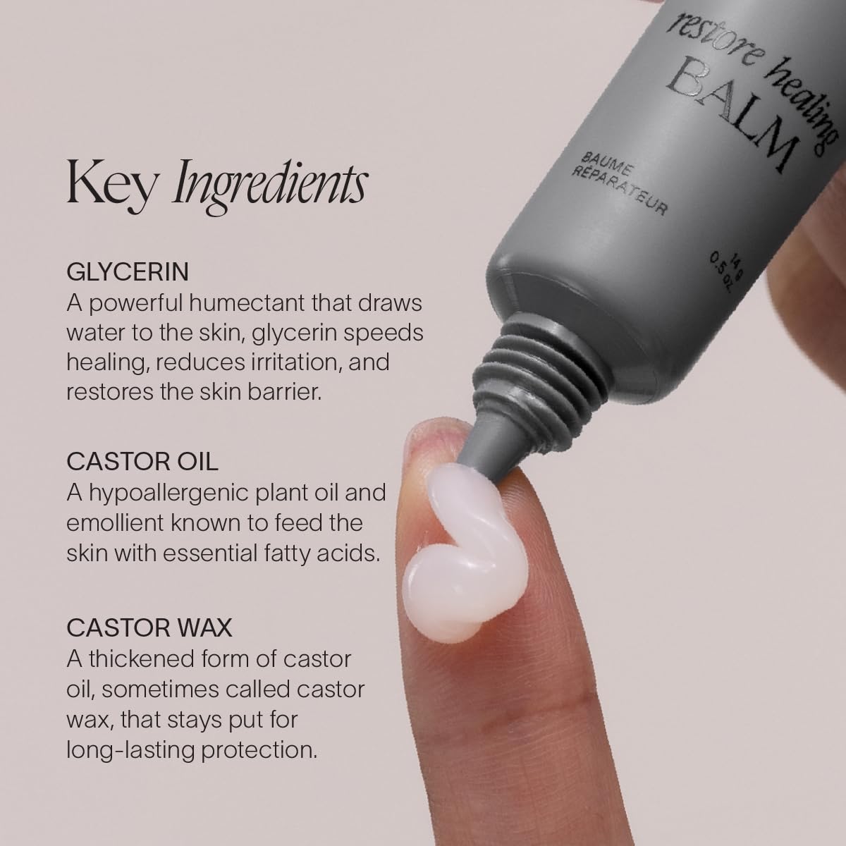 Huile de ricin hydrogénée dans Doctor Rogers Restore Balm pénètre plus facilement