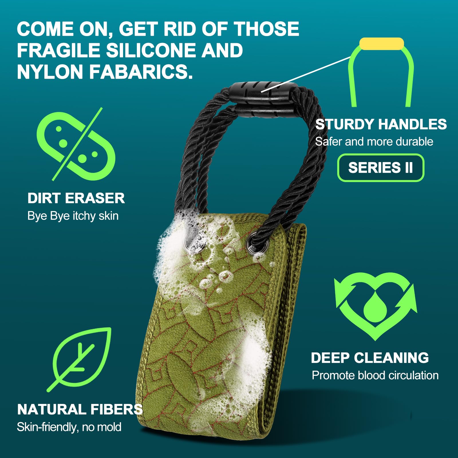 Dodiff dos exfoliant fibres végétales naturelles, alternative durable.