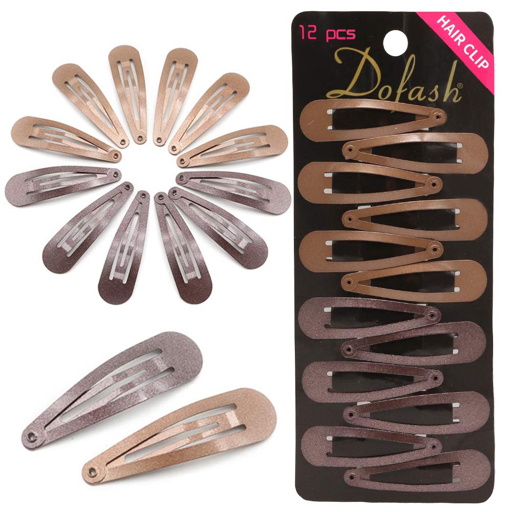 Dofash clip-cheveux anti-glisse brun clair, maintien sûr pour cheveux fins.