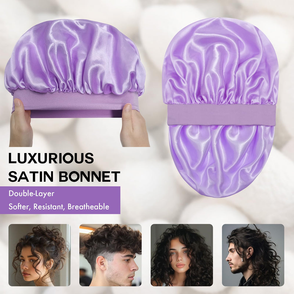 Doitory bonnet satin avec élastique doux assure un ajustement confortable sans traces.