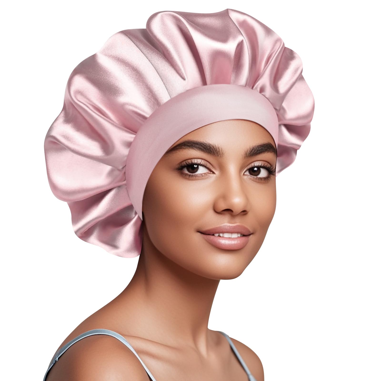 Bonnet Doitory satin protège les cheveux pendant le sommeil et réduit les frottements.