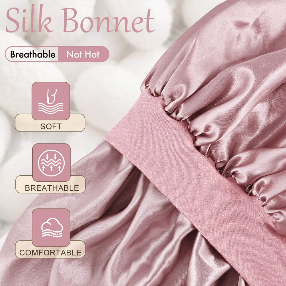 Doitory bonnet satin double couche offre une tenue longue durée sans taches sur la taie.