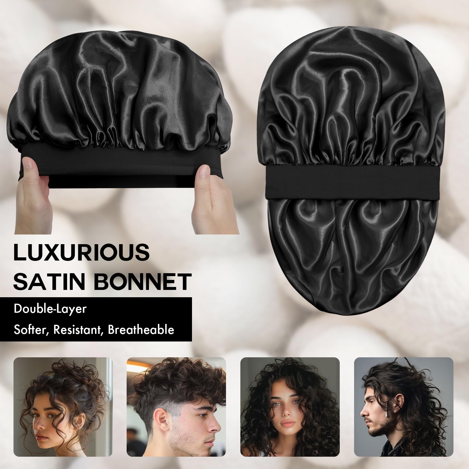 Doublure interieure douce du bonnet Doitory satin pour plus de confort.