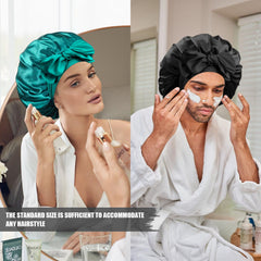 Doitory bonnet en soie bande élastique confortable ne marque pas le front