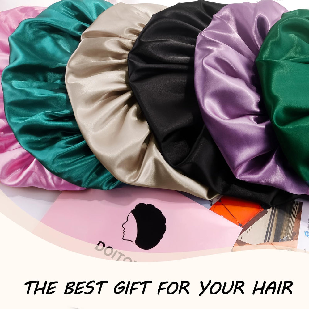 Doitory bonnet en soie soin des cheveux naturels et bouclés pendant la nuit