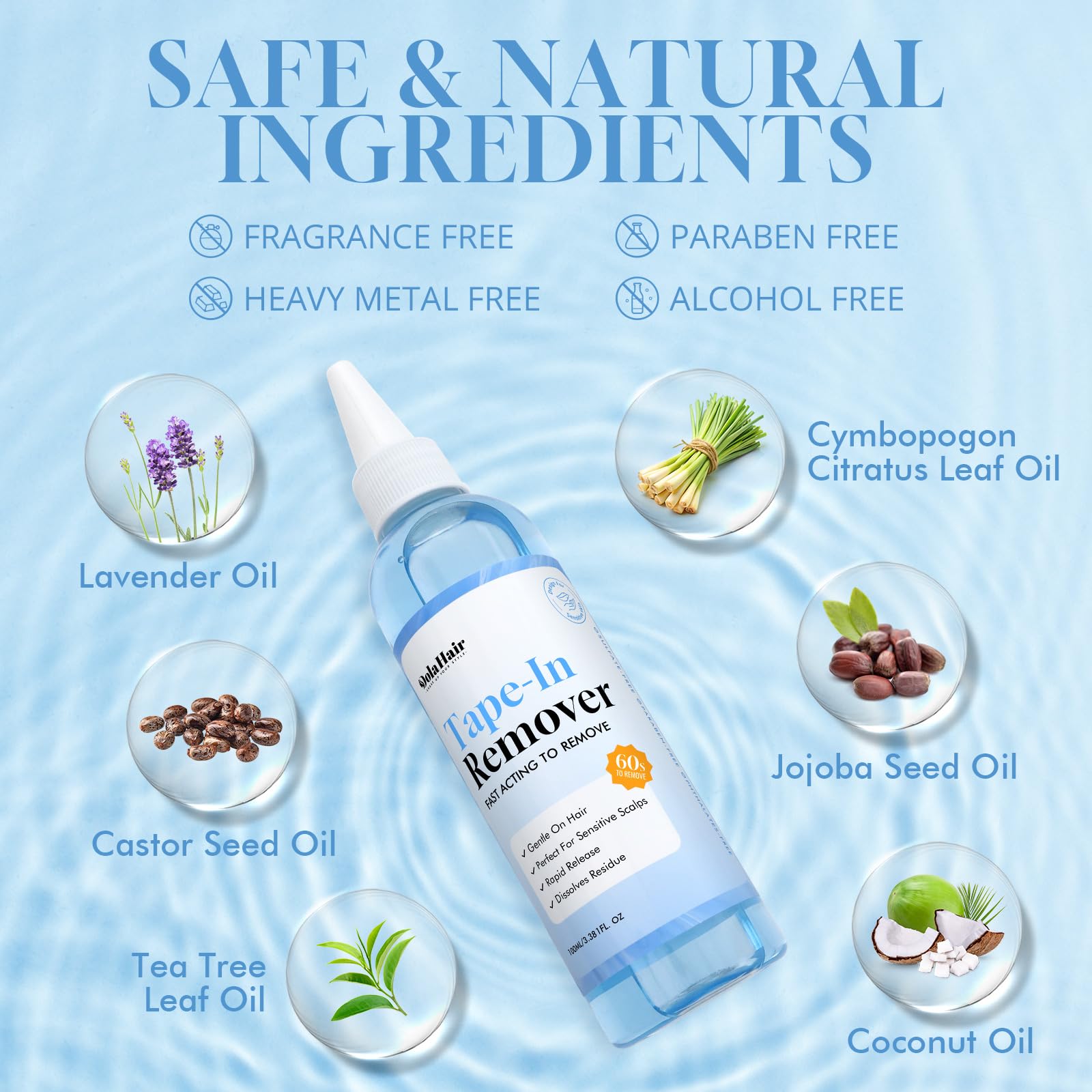 Dolahair Adhésif Lace Glue Remover, retrait sans frottement ni résidu.