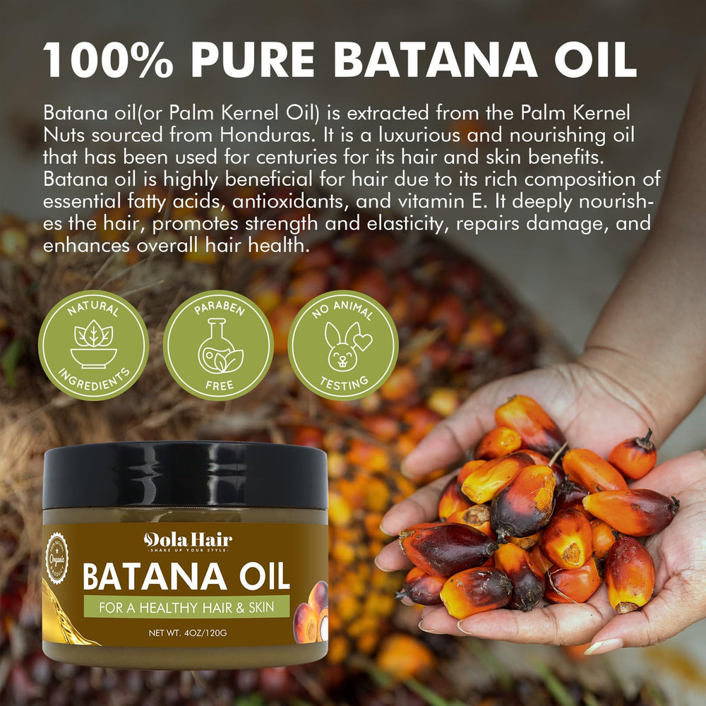 Application sur le cuir chevelu avec Dolahair Batana pour nourrissante sensation