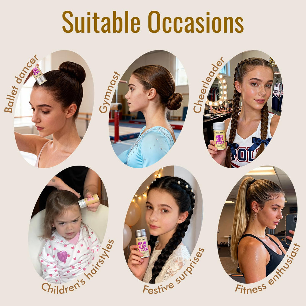 Dolahair bâton cire coiffante application directe facile sans mains salissées.