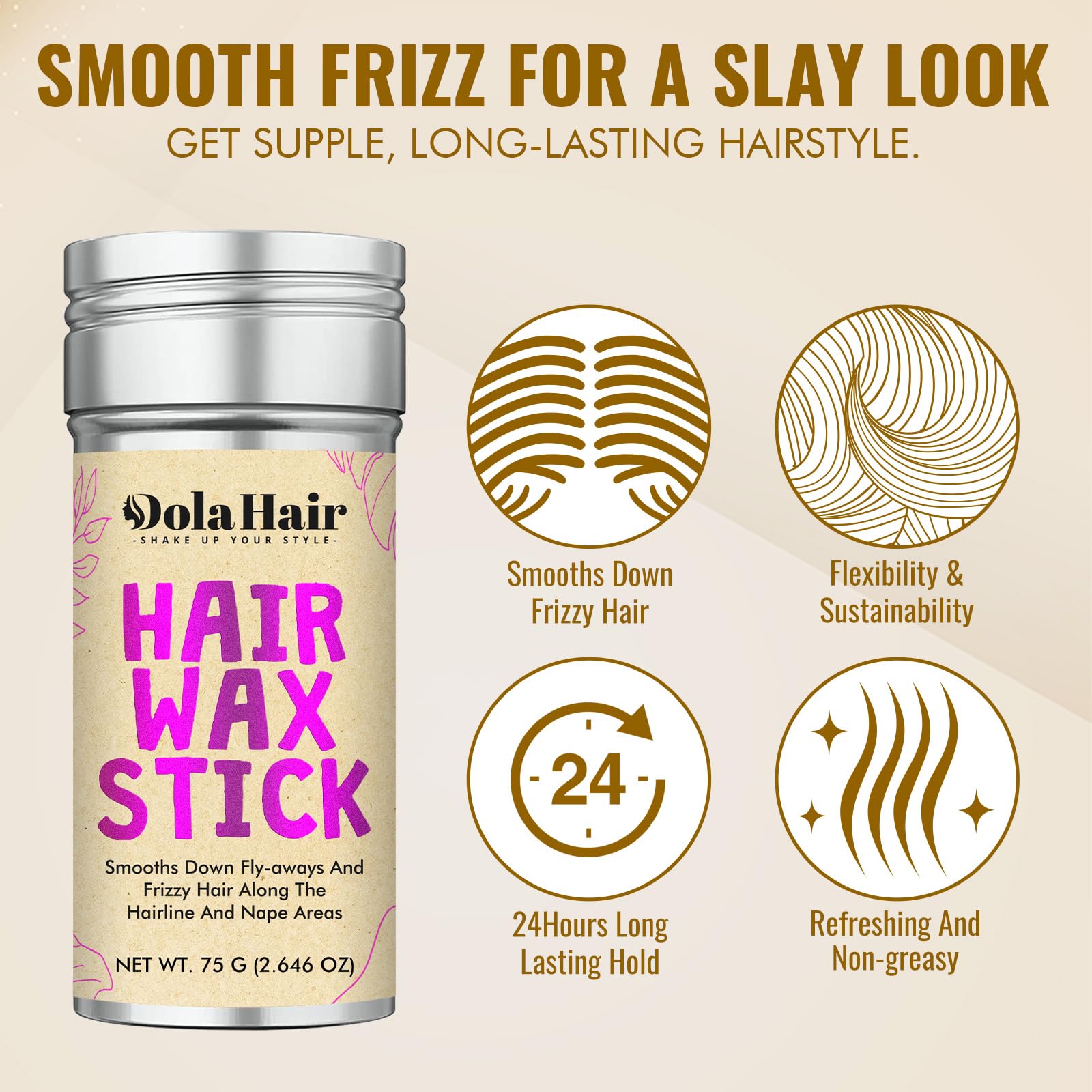 Dolahair bâton cire coiffante cadeau tendance pour jeunes filles.