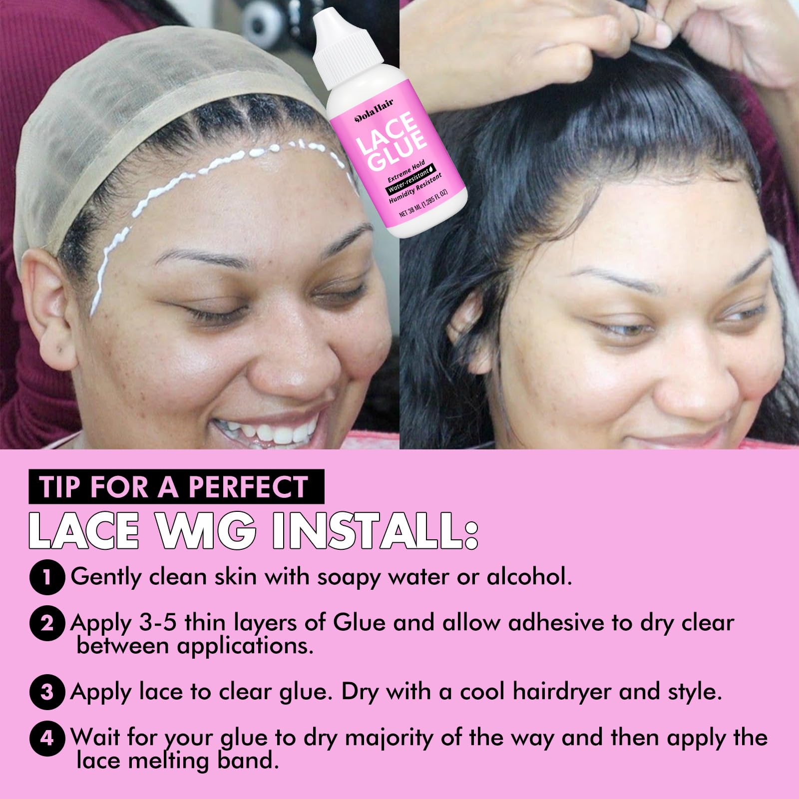 Cap perruque Dolahair, couvre-cheveux pratique et ajustable.