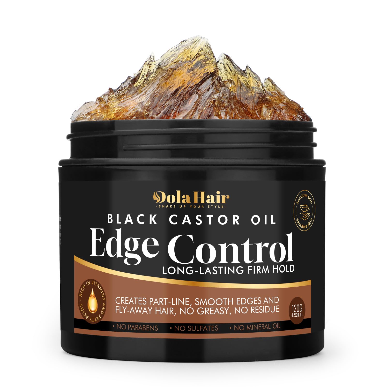 Gel Dolahair contrôle des bords – lissage précis et fini net pour un style poli.