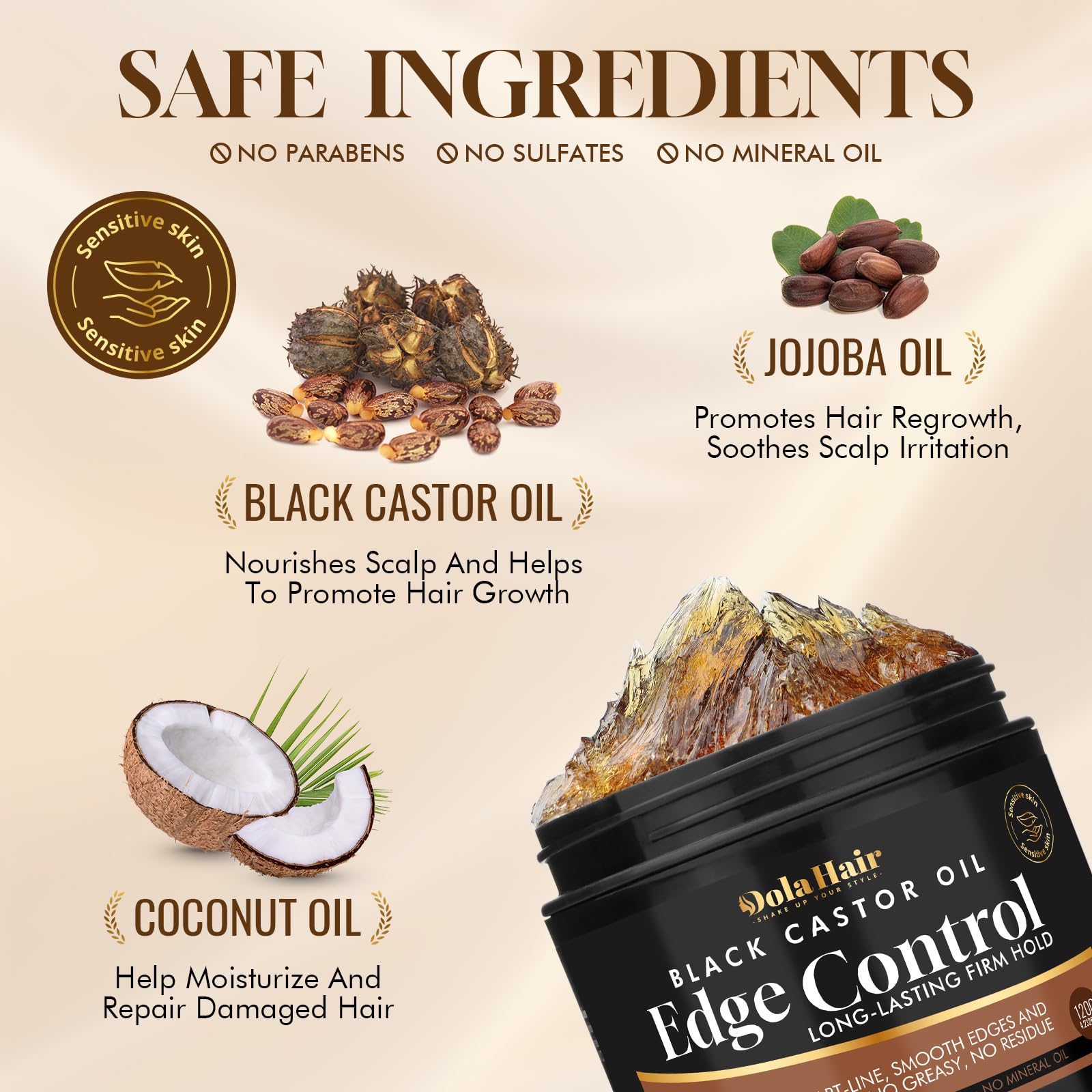 Gel Dolahair contrôle des bords – locs bien maintenues et look soigné.