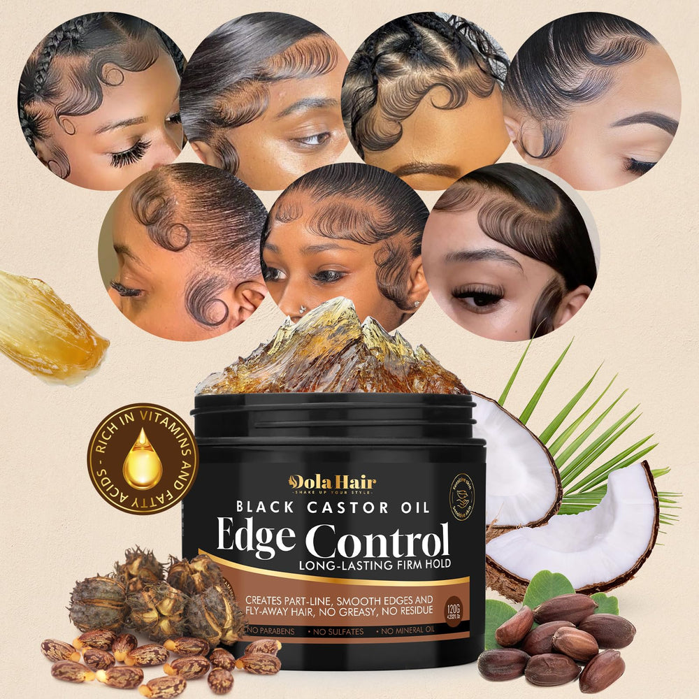 Gel Dolahair contrôle des bords – pompadour net et définition des contours.