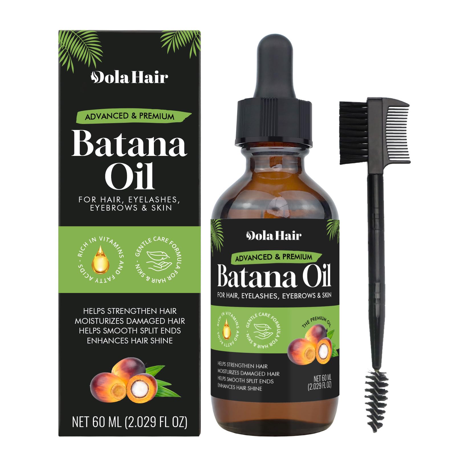 Dolahair Batana flacon: huile pure qui nourrit les cheveux et le cuir chevelu