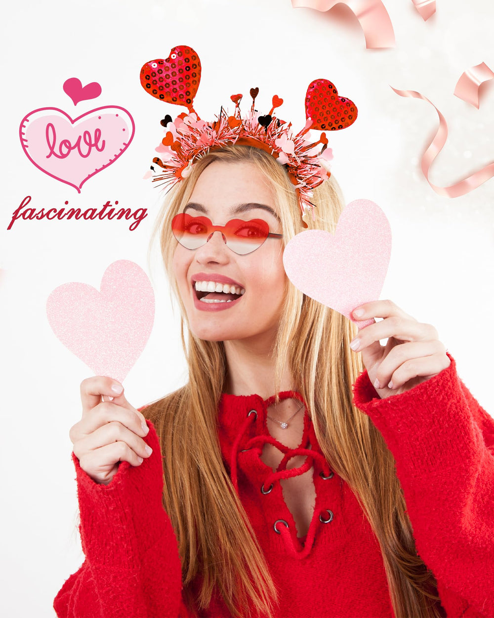 Dolkoic lunettes cœur valentines portées au soleil, ajout discret et tendance à votre look.