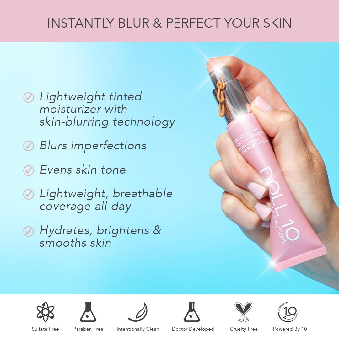 Application sur peau propre pour un fini léger et naturel avec Doll 10 NO.