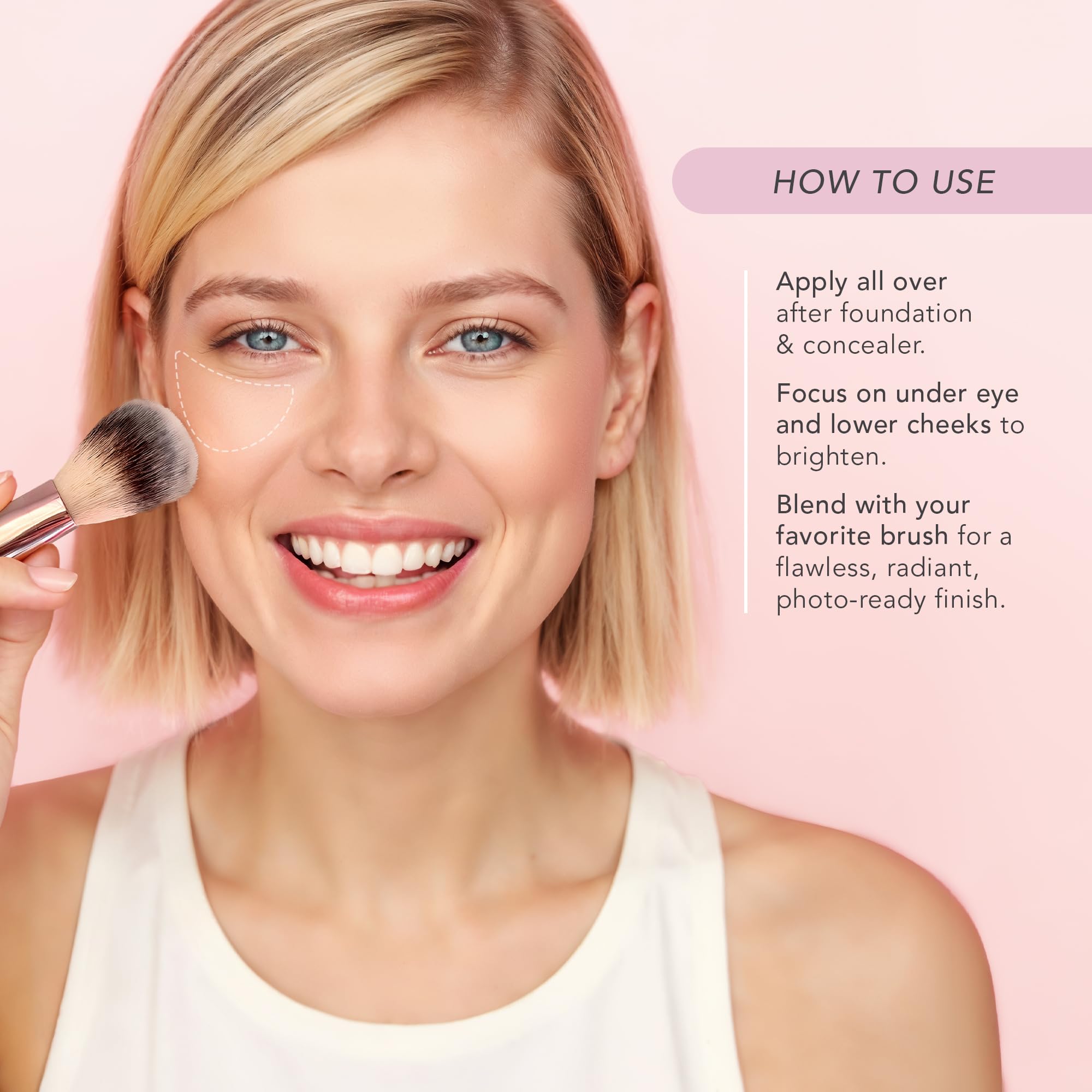 Doll 10 poudre sur peau nue, teint lumineux et naturel.