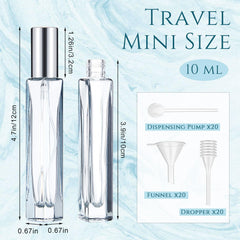 Domensi bouteille parfum 10ml vert, design réutilisable et portable.