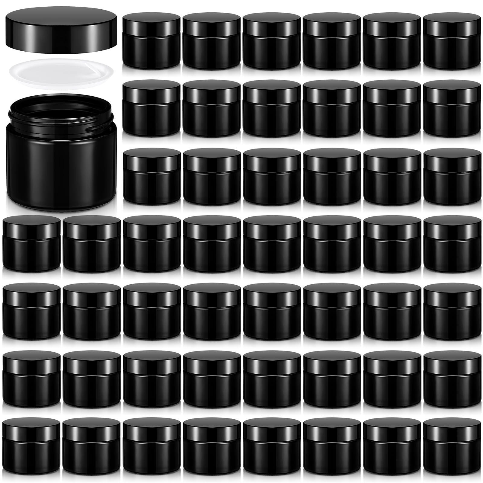 Domensi pot en verre 2 oz ensemble de 48 pour rangement.
