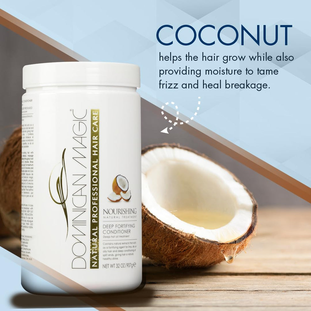 Dominican Magic conditionneur fortifiant profond, texture crémeuse pour nourrir les longueurs
